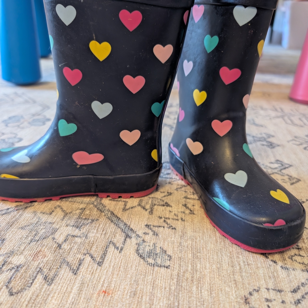 Colorful Heart Rain Boots